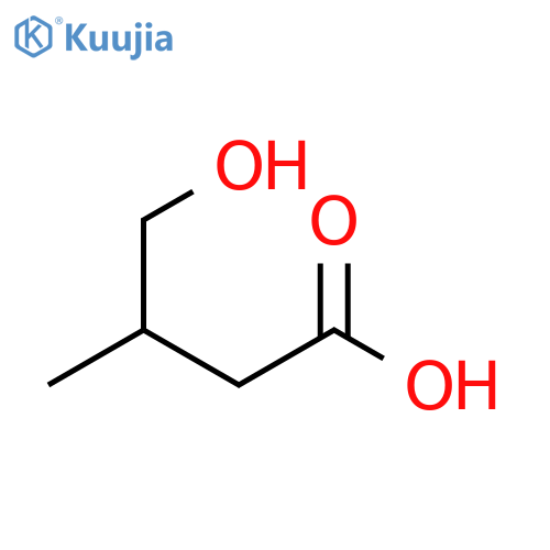 4-Hydroxy-3-methylbutanoic acid; (R)-form structure
