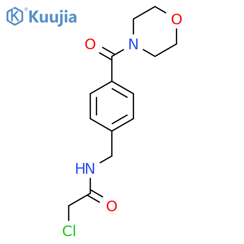 2-chloro-N-{[4-(morpholine-4-carbonyl)phenyl]methyl}acetamide structure
