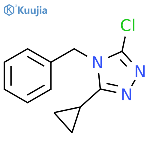 4H-1,2,4-Triazole, 3-chloro-5-cyclopropyl-4-(phenylmethyl)- structure