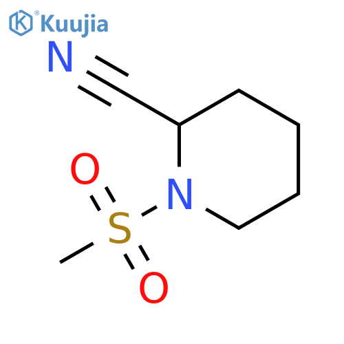 1-methanesulfonylpiperidine-2-carbonitrile structure