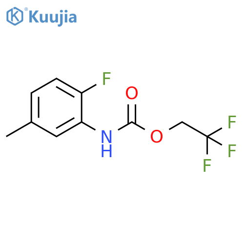 2,2,2-trifluoroethyl N-(2-fluoro-5-methylphenyl)carbamate structure