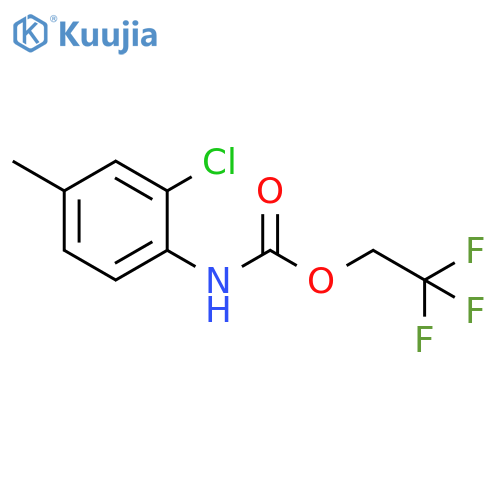 2,2,2-trifluoroethyl N-(2-chloro-4-methylphenyl)carbamate structure