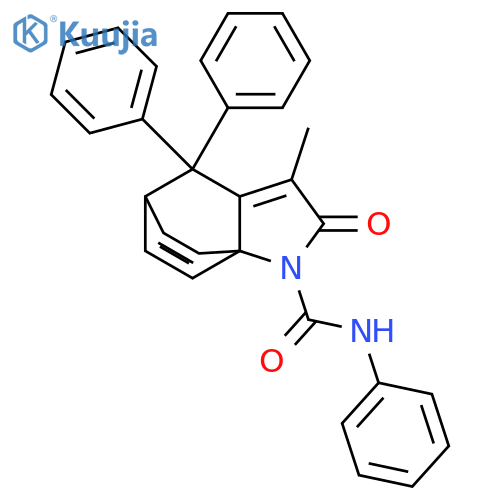 5,7a-Etheno-7aH-indole-1(2H)-carboxamide,4,5-dihydro-3-methyl-2-oxo-N,4,4-triphenyl- structure