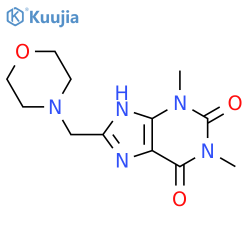 1,3-dimethyl-8-[(morpholin-4-yl)methyl]-2,3,6,7-tetrahydro-1H-purine-2,6-dione structure