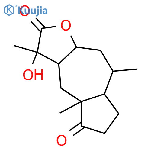 4-Hydroxy-11(13)-pseudoguaien-12,8-olide; (1α,4α,5β,8α,10β)-form, 11,13-Dihydro, 11β-hydroxy, 4-ketone structure