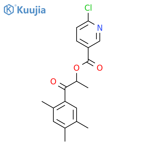 1-Oxo-1-(2,4,5-trimethylphenyl)propan-2-yl 6-chloropyridine-3-carboxylate structure