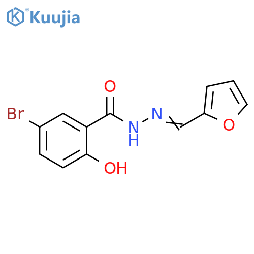 5-bromo-N'-(1E)-(furan-2-yl)methylidene-2-hydroxybenzohydrazide structure