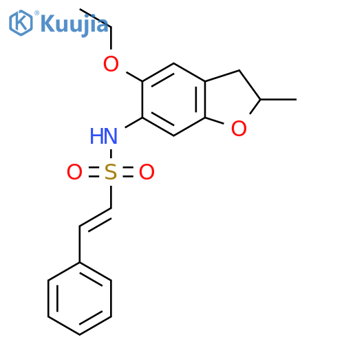 N-(5-ethoxy-2-methyl-2,3-dihydro-1-benzofuran-6-yl)-2-phenylethene-1-sulfonamide structure