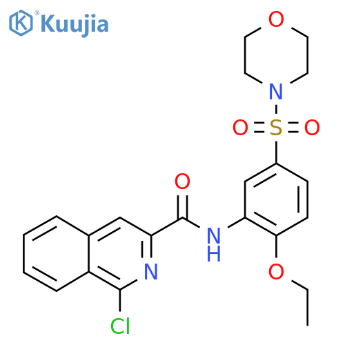 1-chloro-N-[2-ethoxy-5-(morpholine-4-sulfonyl)phenyl]isoquinoline-3-carboxamide structure