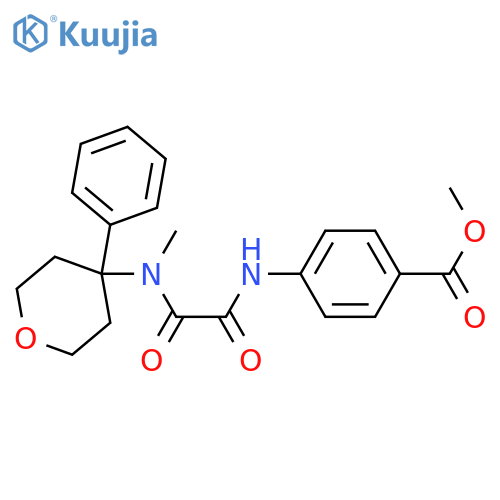methyl 4-({(4-phenyloxan-4-yl)methylcarbamoyl}formamido)benzoate structure