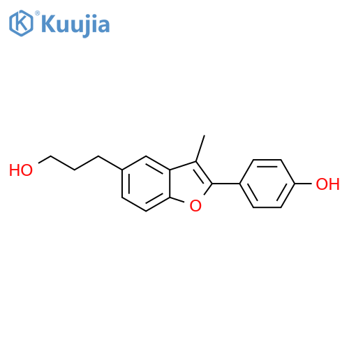 5-Benzofuranpropanol, 2-(4-hydroxyphenyl)-3-methyl- structure