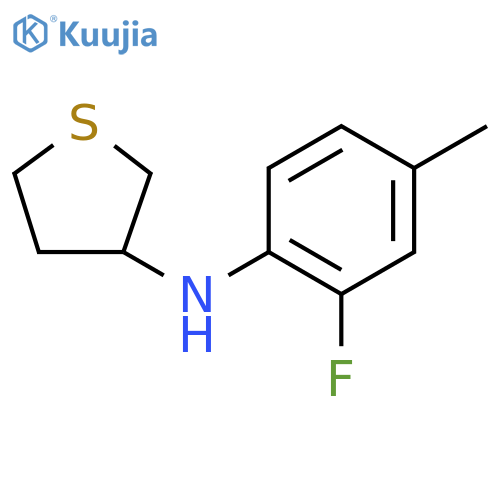 N-(2-fluoro-4-methylphenyl)thiolan-3-amine structure