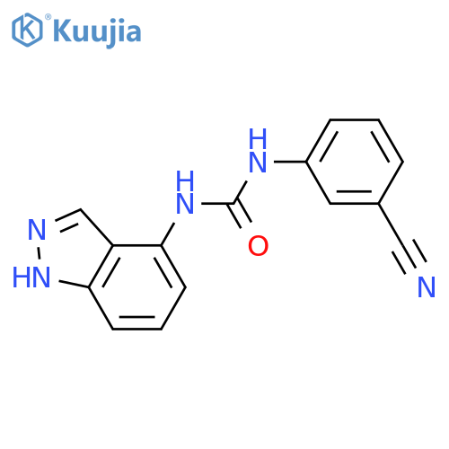 N-(3-Cyanophenyl)-N'-(1H-indazol-4-yl)urea structure