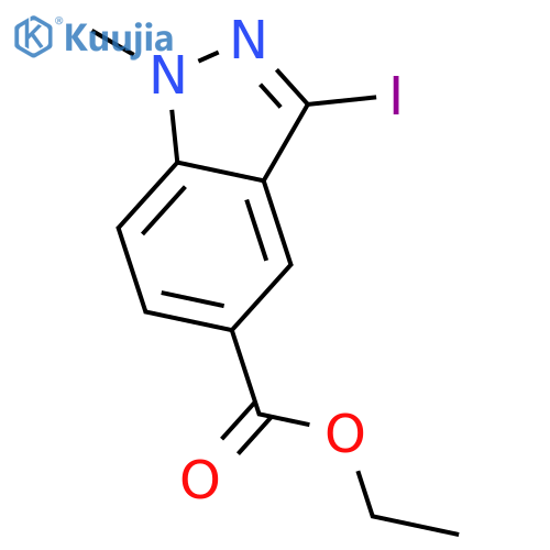 3-Iodo-1-methyl-1h-indazole-5-carboxylic acid ethyl ester structure