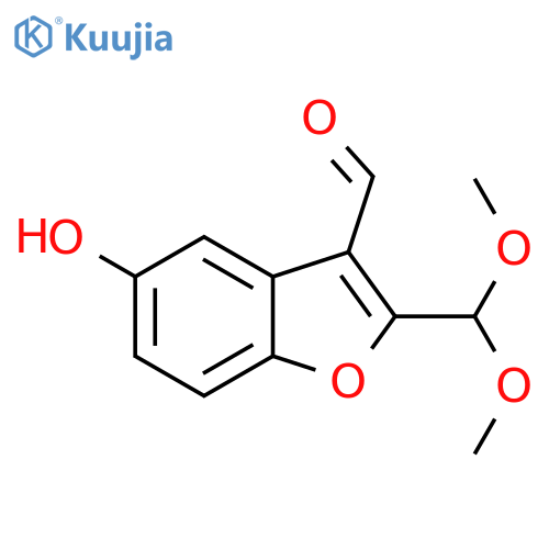 2-(dimethoxymethyl)-5-hydroxy-1-benzofuran-3-carbaldehyde structure