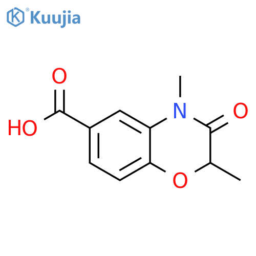2,4-dimethyl-3-oxo-3,4-dihydro-2H-1,4-benzoxazine-6-carboxylic acid structure