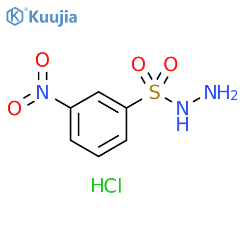 Benzenesulfonic acid, 3-nitro-, hydrazide, hydrochloride (1:1) structure