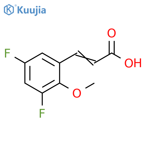 3-(3,5-difluoro-2-methoxyphenyl)prop-2-enoic acid structure