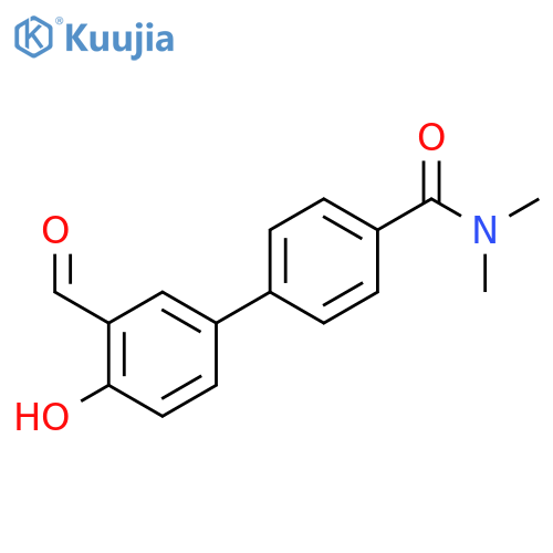 4-(3-formyl-4-hydroxyphenyl)-n,n-dimethylbenzamide structure