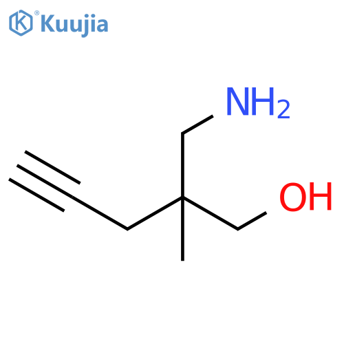 2-(aminomethyl)-2-methylpent-4-yn-1-ol structure