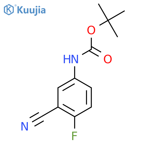 tert-butyl N-(3-cyano-4-fluorophenyl)carbamate structure