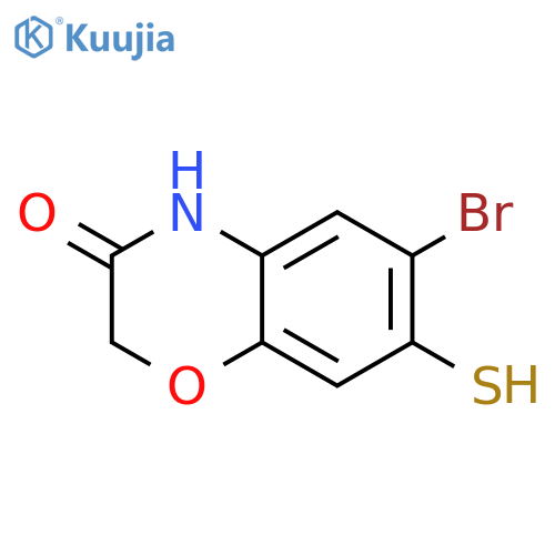 6-Bromo-7-sulfanyl-3,4-dihydro-2H-1,4-benzoxazin-3-one structure