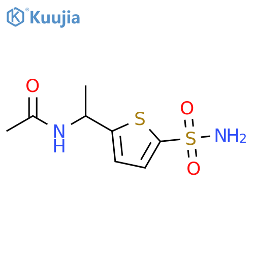N-1-(5-sulfamoylthiophen-2-yl)ethylacetamide structure