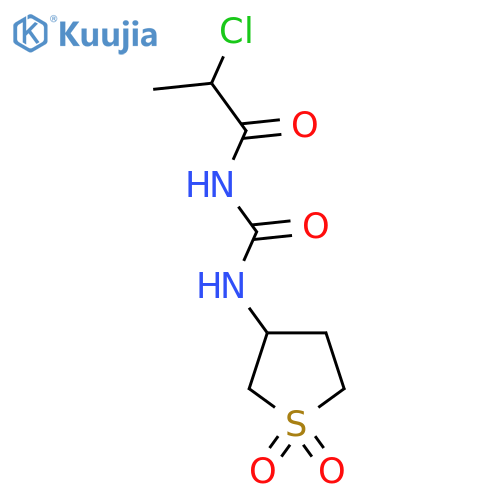 3-(2-chloropropanoyl)-1-(1,1-dioxo-1lambda6-thiolan-3-yl)urea structure