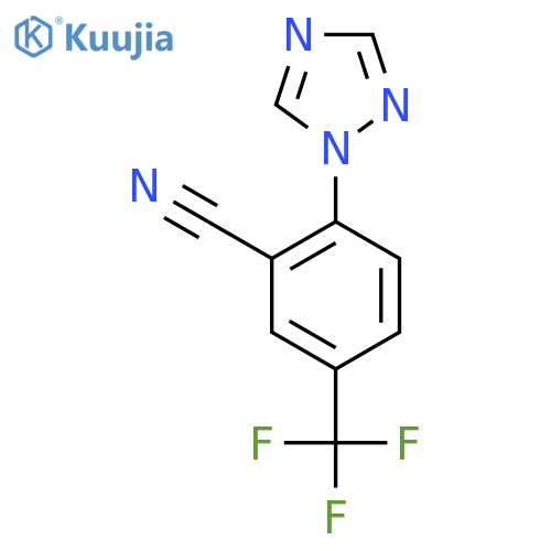 2-(1H-1,2,4-triazol-1-yl)-5-(trifluoromethyl)benzonitrile structure