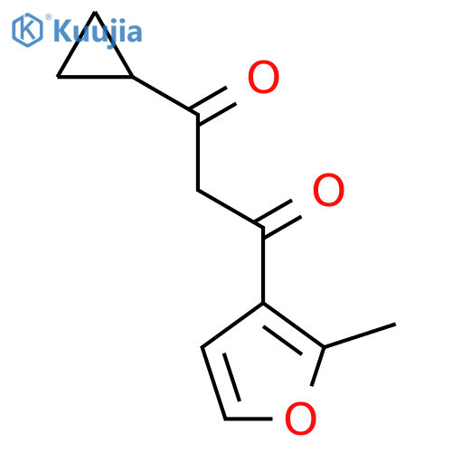 1-cyclopropyl-3-(2-methylfuran-3-yl)propane-1,3-dione structure