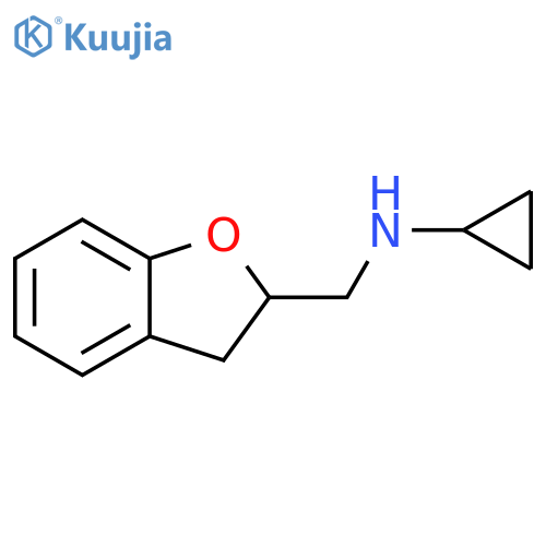 N-(2,3-dihydro-1-benzofuran-2-ylmethyl)cyclopropanamine structure