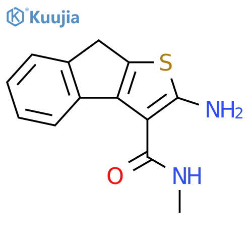 2-Amino-N-methyl-8H-indeno2,1-bthiophene-3-carboxamide structure
