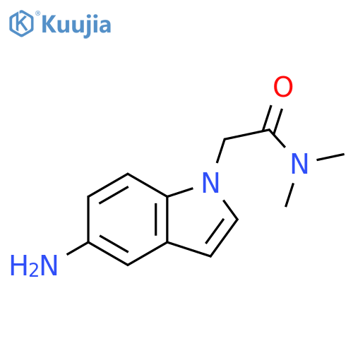 2-(5-amino-1H-indol-1-yl)-N,N-dimethylacetamide structure