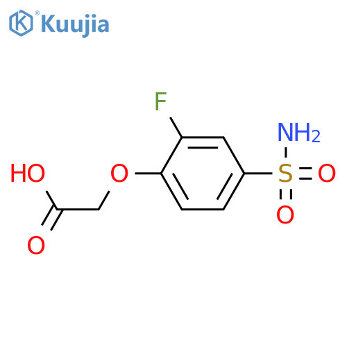 2-(2-fluoro-4-sulfamoylphenoxy)acetic acid structure