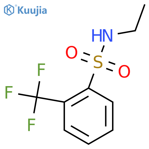 N-ethyl-2-(trifluoromethyl)benzene-1-sulfonamide structure