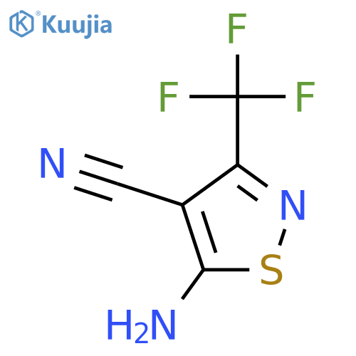 5-Amino-3-(trifluoromethyl)-1,2-thiazole-4-carbonitrile structure