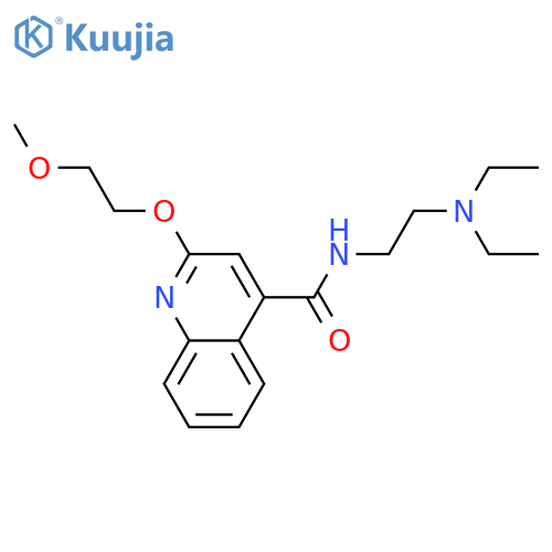 4-Quinolinecarboxamide,N-[2-(diethylamino)ethyl]-2-(2-methoxyethoxy)- structure
