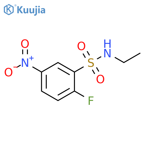 N-ethyl-2-fluoro-5-nitrobenzene-1-sulfonamide structure