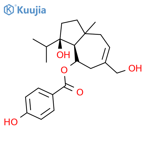 Benzoic acid,4-hydroxy-,(3R,3aS,4S,8aR)-1,2,3,3a,4,5,8,8a-octahydro-3-hydroxy-6-(hydroxymethyl)-8a-methyl-3-(1-methylethyl)-4-azulenylester, rel-(+)- structure