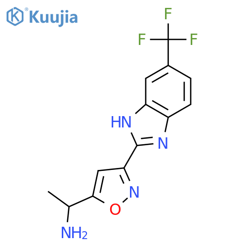 (R)-1-(3-(6-(Trifluoromethyl)-1H-benzo[d]imidazol-2-yl)isoxazol-5-yl)ethanamine structure