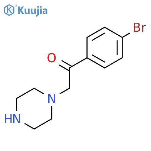1-(4-Bromophenyl)-2-(piperazin-1-yl)ethanone structure