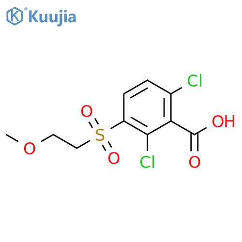 2,6-dichloro-3-(2-methoxyethanesulfonyl)benzoic acid structure