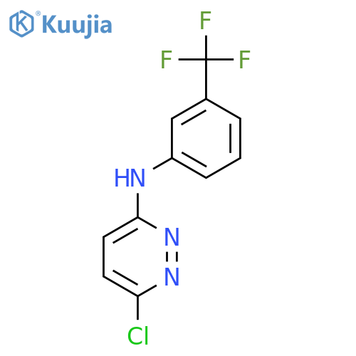6-chloro-N-[3-(trifluoromethyl)phenyl]pyridazin-3-amine structure