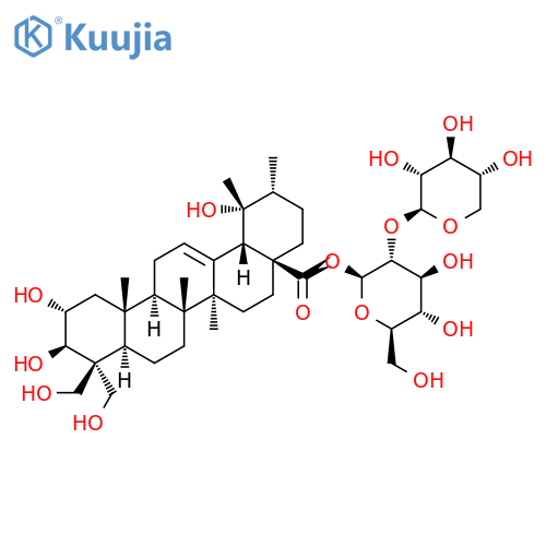 Urs-12-en-28-oic acid,2,3,19,23,24-pentahydroxy-, 2-O-b-D-xylopyranosyl-b-D-glucopyranosyl ester, (2a,3b)- (9CI) structure