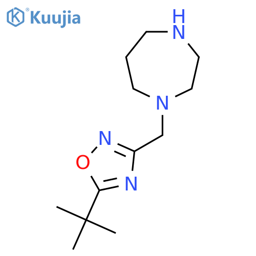1-(5-tert-butyl-1,2,4-oxadiazol-3-yl)methyl-1,4-diazepane structure