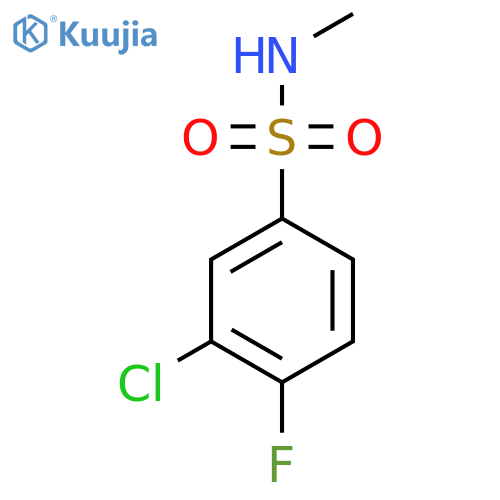 3-Chloro-4-fluoro-N-methylbenzene-1-sulfonamide structure