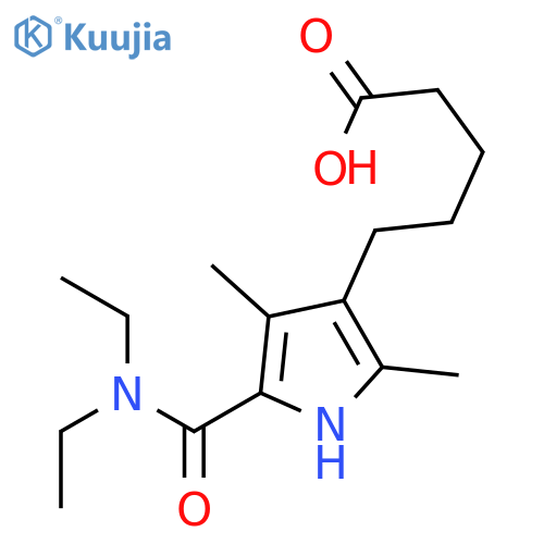 1H-Pyrrole-3-pentanoic acid, 5-[(diethylamino)carbonyl]-2,4-dimethyl- structure
