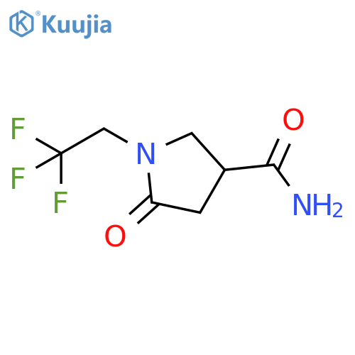 5-oxo-1-(2,2,2-trifluoroethyl)pyrrolidine-3-carboxamide structure