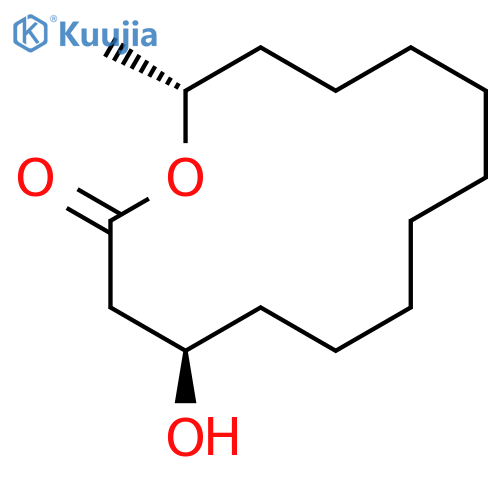 Oxacyclotetradecan-2-one, 4-hydroxy-14-methyl-, (4R*,14R*)- structure
