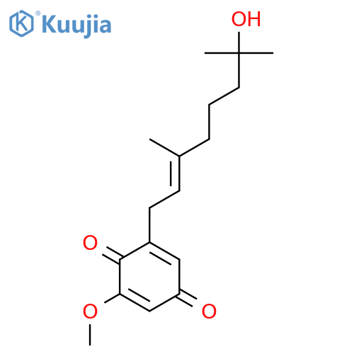 2-[(E)-7-Hydroxy-3,7-dimethyloct-2-enyl]-6-methoxycyclohexa-2,5-diene-1,4-dione structure